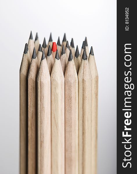 Image of single red pencil
