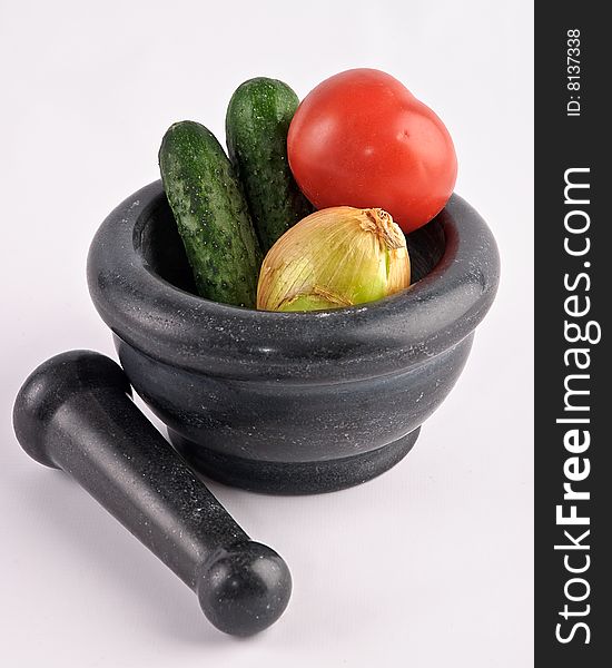 Fresh Vegetables on White Background