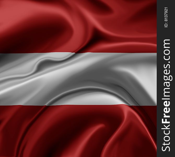 A realistic illustration of the flag of Austria. A realistic illustration of the flag of Austria
