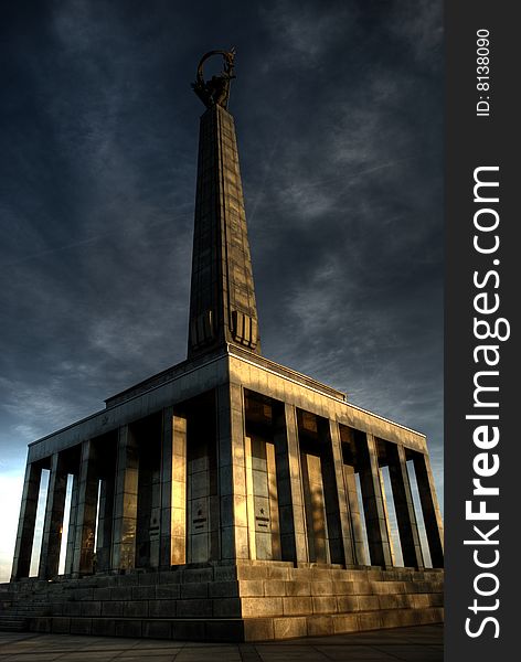 Slavin memorial to Red army soldiers and military cemetery in Bratislava, Slovakia.