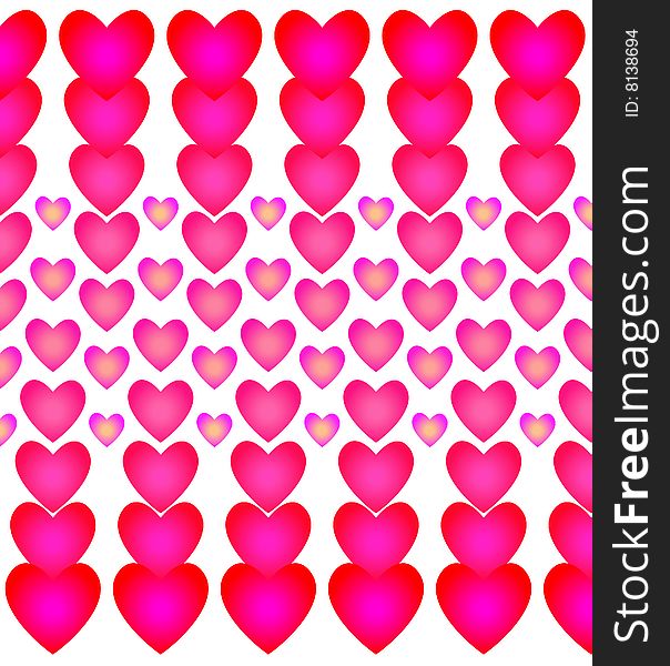 Pink abstract background with hearts. Pink abstract background with hearts