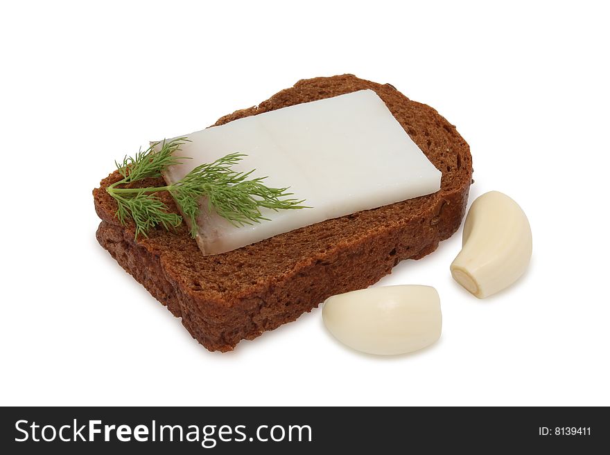 Sandwich on a white background
