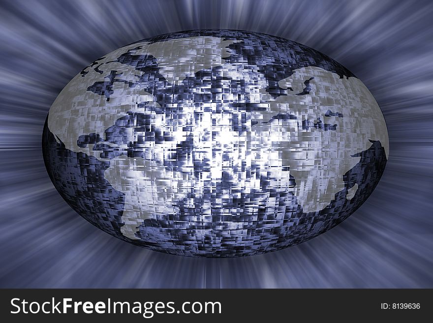 Blue globe background whit the world map. Blue globe background whit the world map