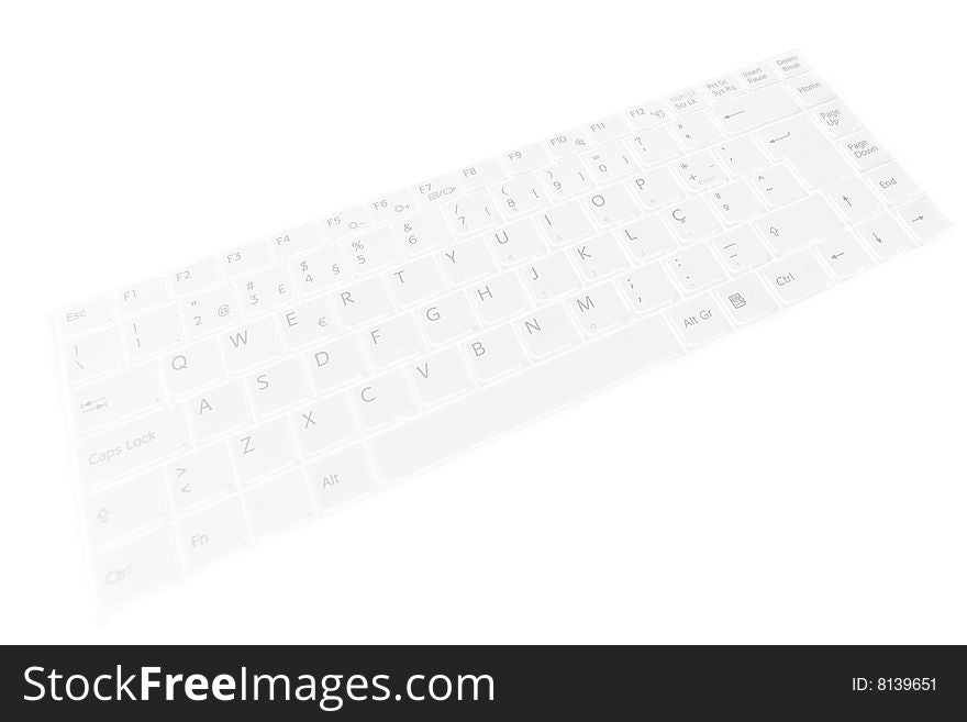 White background with a keyboard