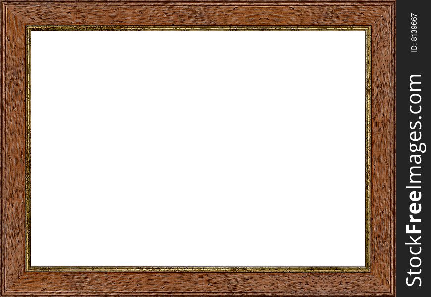 A picture frame on a white