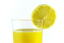 Orange Juice And Lemon Piece Stock Image