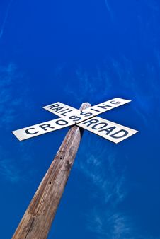 Railroad Crossing Sign Royalty Free Stock Photo Railroad Crossing Sign Royalty Free Stock Photo