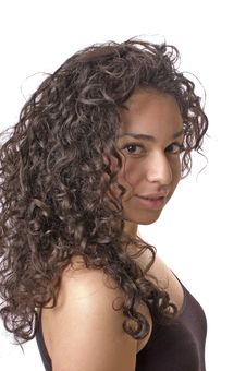 Beautiful Young Hispanic Woman In Closeup Royalty Free Stock Photo