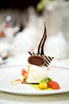 Ice Cream Dessert Served With Fruits Stock Photo Ice Cream Dessert Served With Fruits Stock Photo