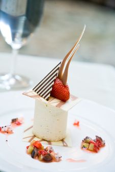 Ice Cream Dessert Served With Fruits Stock Photos Ice Cream Dessert Served With Fruits Stock Photos