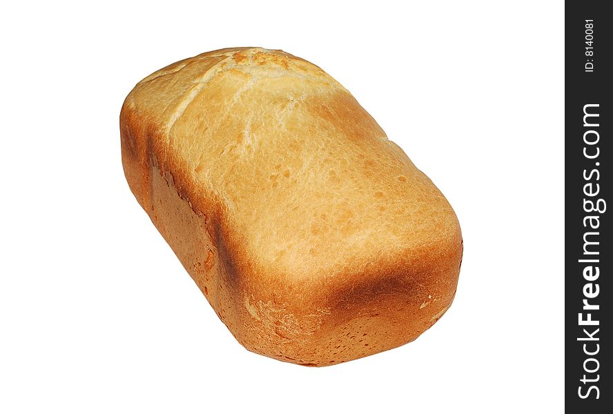 Homemade bread isolated over white