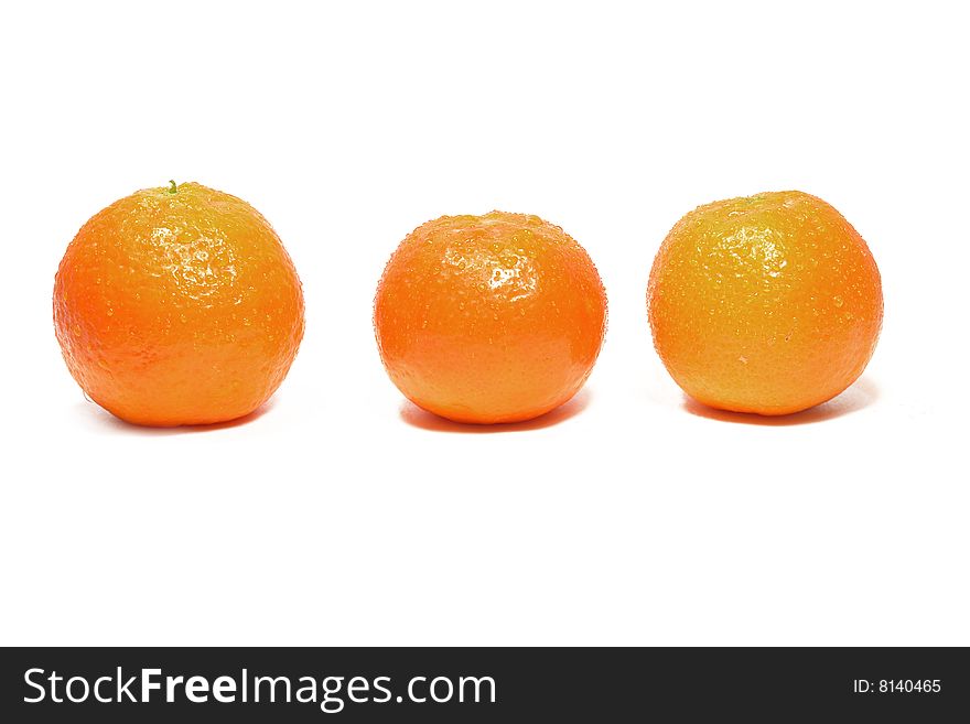 Fresh clementine orange with water droplets. Fresh clementine orange with water droplets