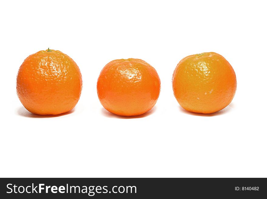 Fresh clementine oragne on white background. Fresh clementine oragne on white background