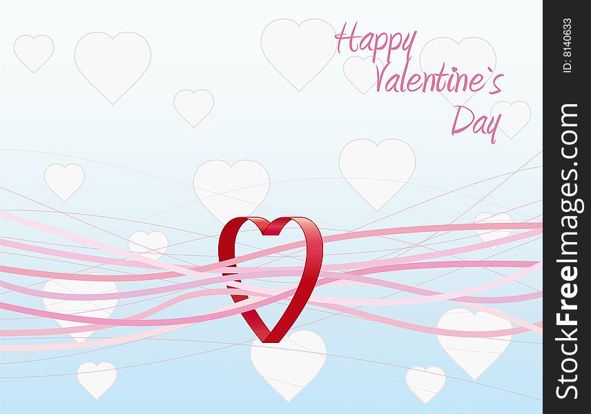 Heart valentines background. Vector
