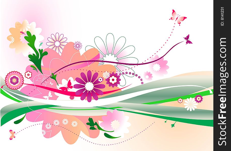 Abstract floral design