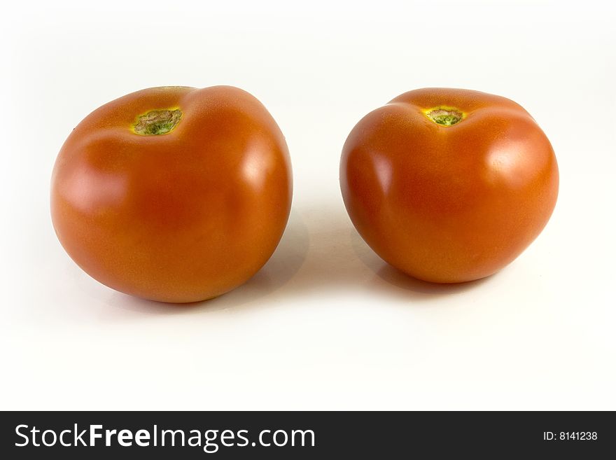 Tomatoes On White Background