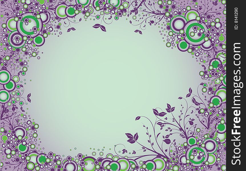 The vector illustration contains the image of violet spring background