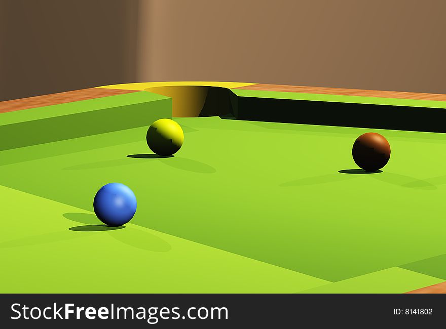 Illustration of the Snooker room