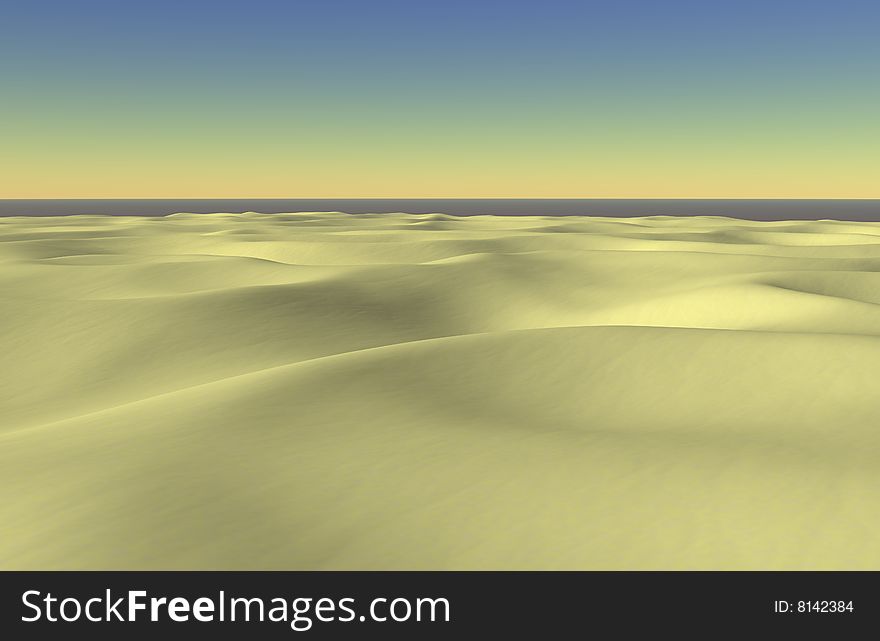Sahara desert in summer time
