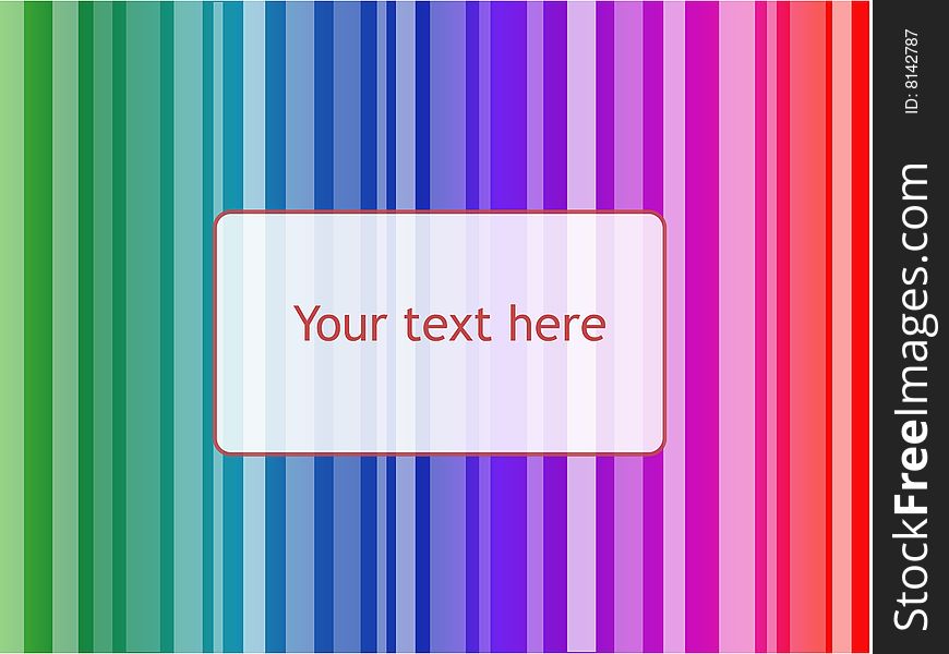 Card with colorful stripes for text. Card with colorful stripes for text