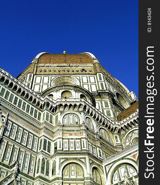 A View of the cathedral of florence,in italy. A View of the cathedral of florence,in italy