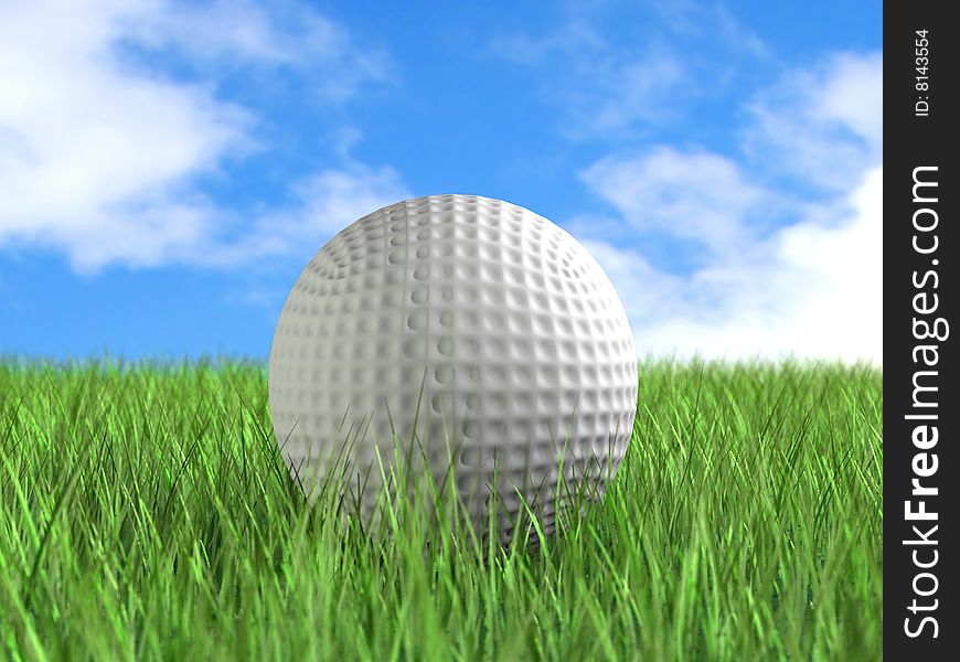 Golf ball on field