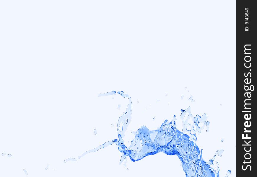 Isolated shot of water splashing. Isolated shot of water splashing