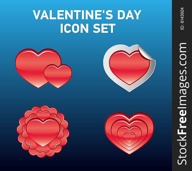 Valentine's day, love, heart icon set. Valentine's day, love, heart icon set