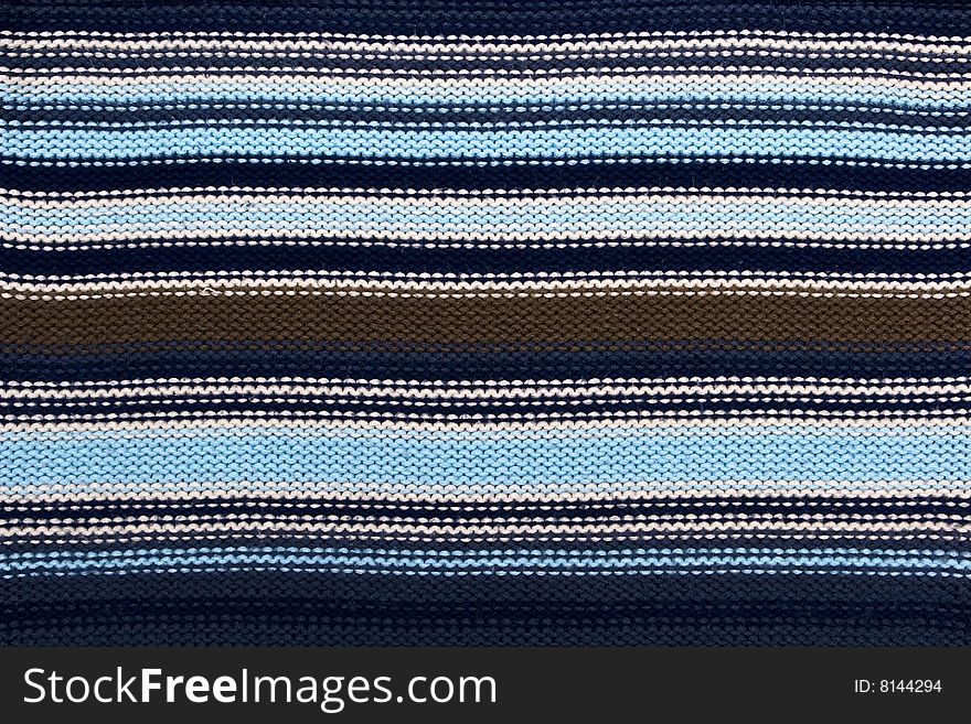 Closeup of striped knitted fabric