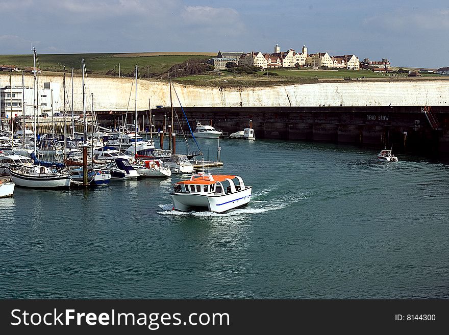 The marina in brighton. south england