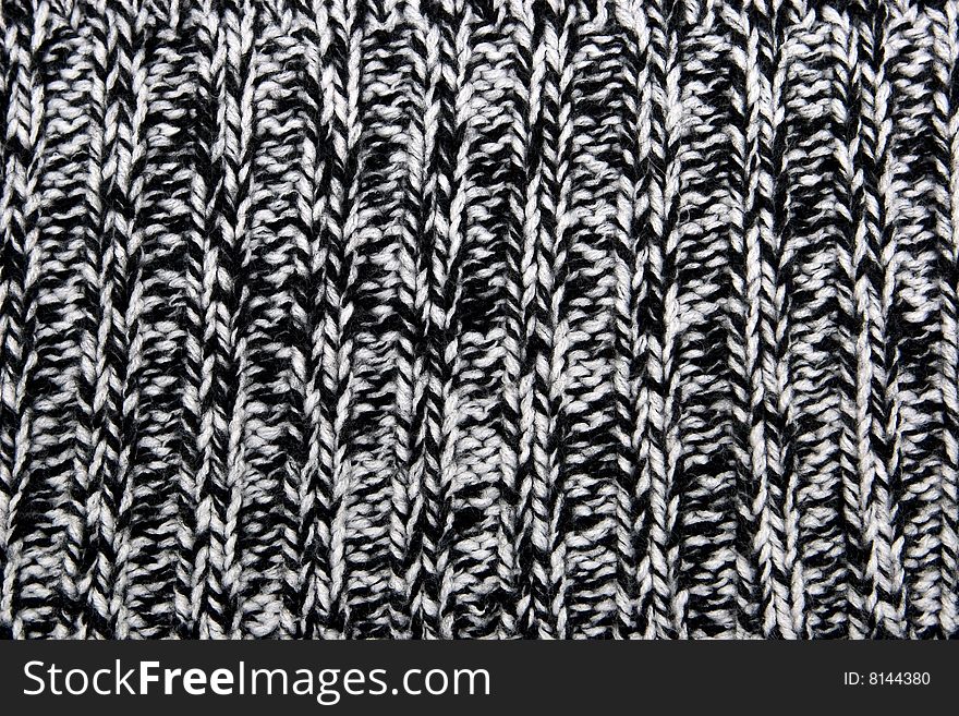 Closeup of gray knitted fabric