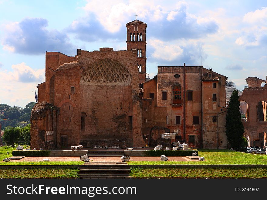 Ancient roman and christian ruins in rome. Ancient roman and christian ruins in rome