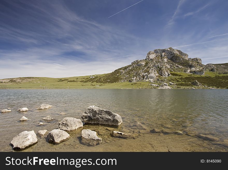 Ercina Lake at Covadonga, Spain