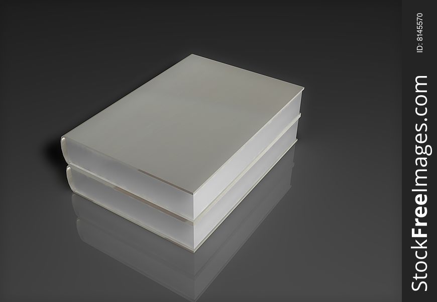 3d rendered of a white book