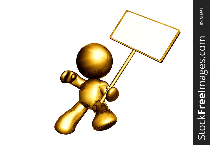 friend icon figure holding blank memo board