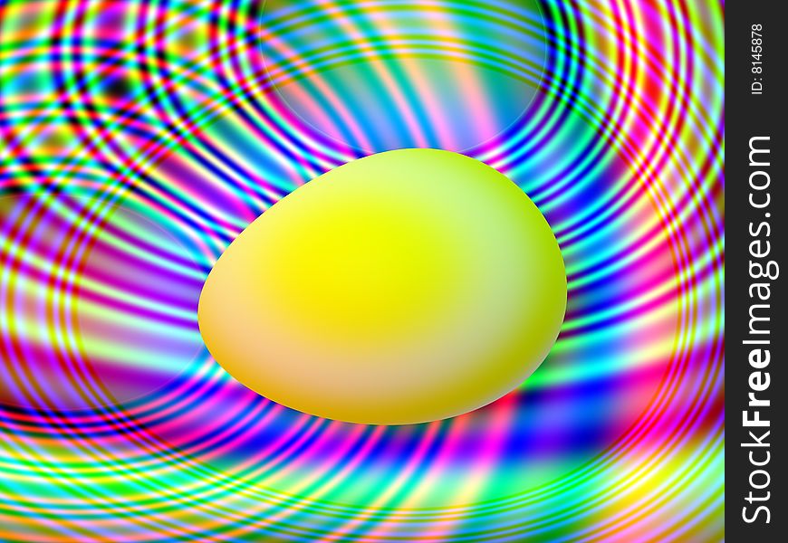 Egg On Blurred Background.