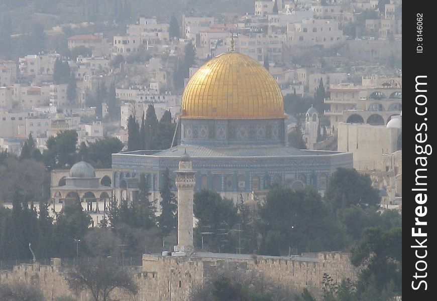 View of panorama on Jerusalem, city Israel