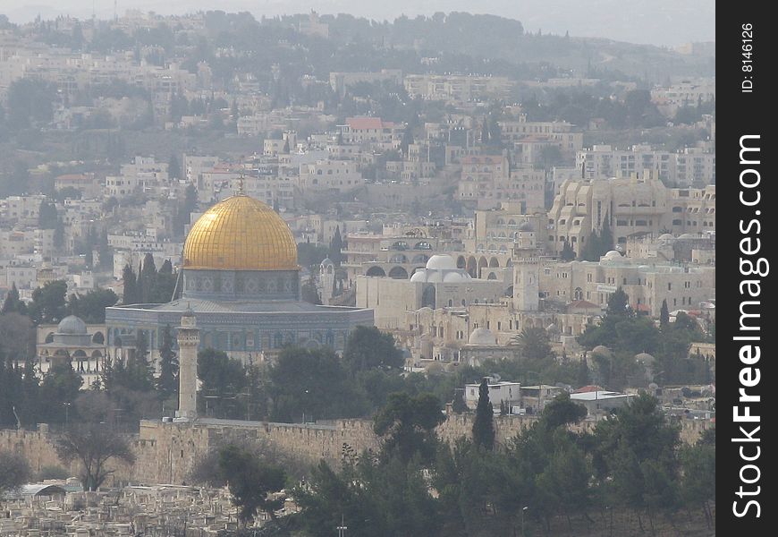 Panorama on Jerusalem, city