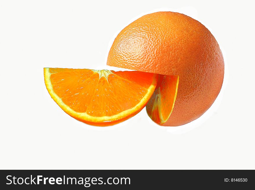 Orange isolated on a white background.