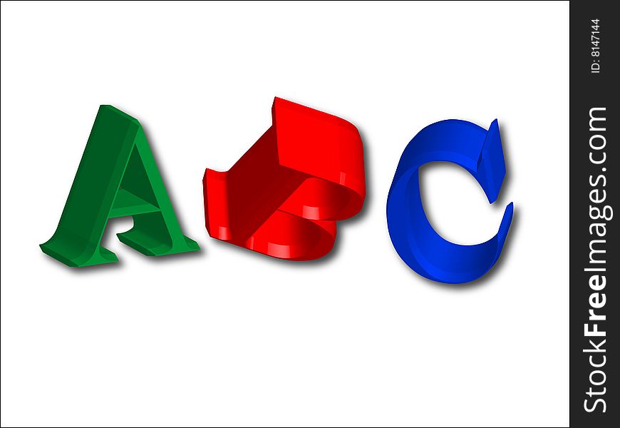3D letters ABC for design. 3D letters ABC for design