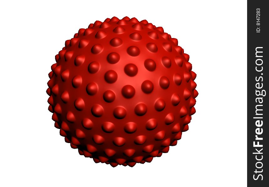 The picture shows a red ball.