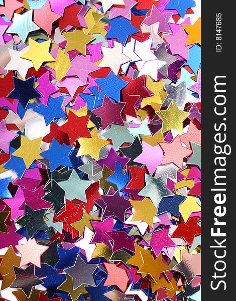 Stars in the form of confetti