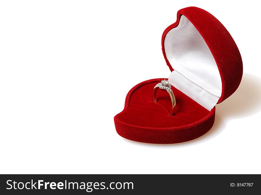 Diamond ring in red box