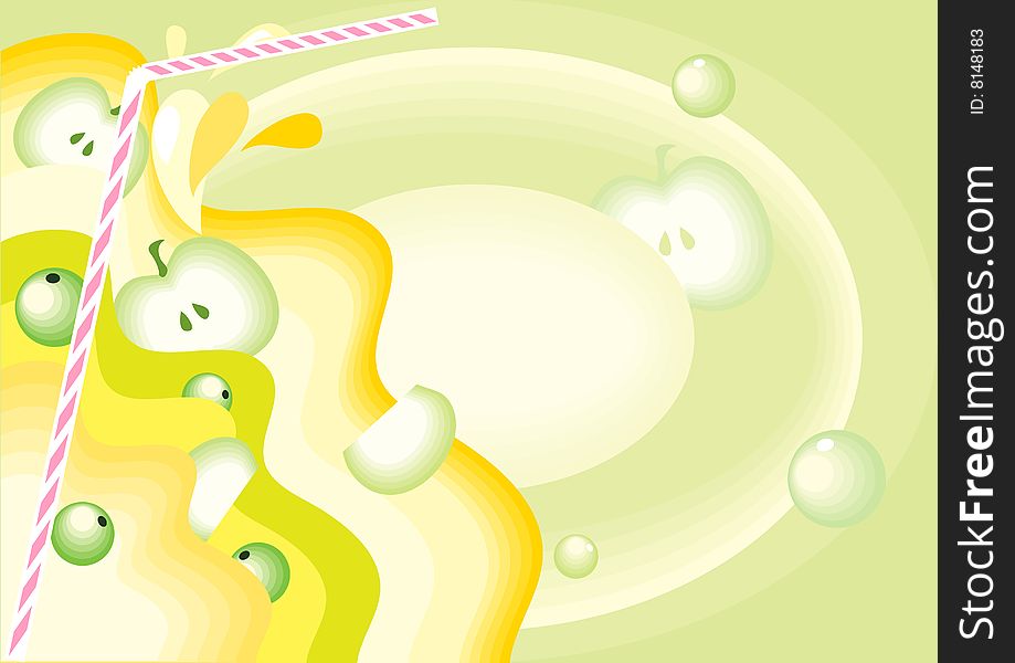 This is a background with a segments of a green apples and gooseberry. This is a background with a segments of a green apples and gooseberry