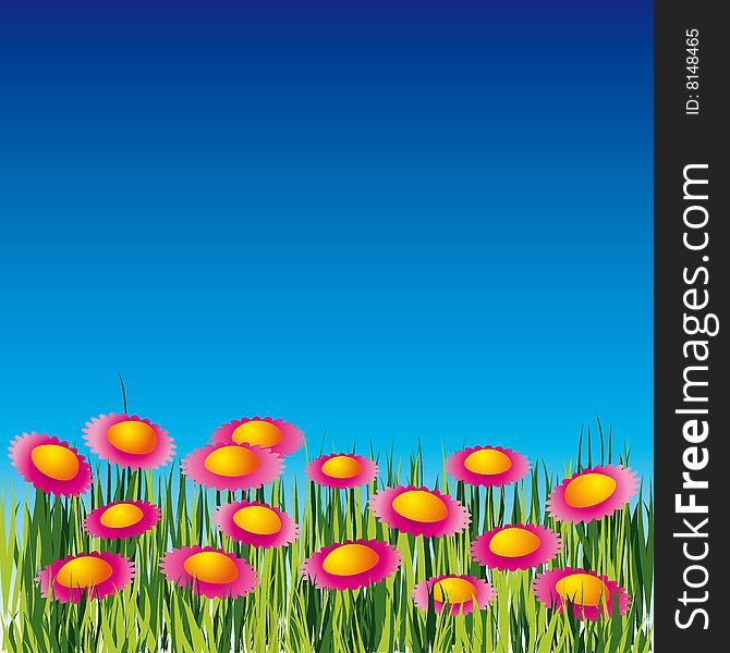 Background with flowers
