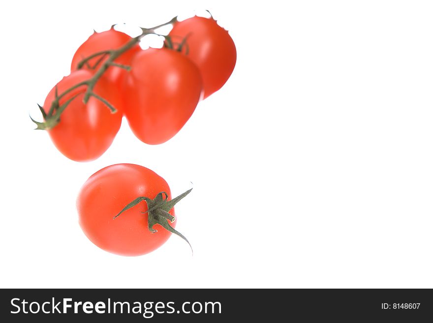 Tomatoes isolated on a white background