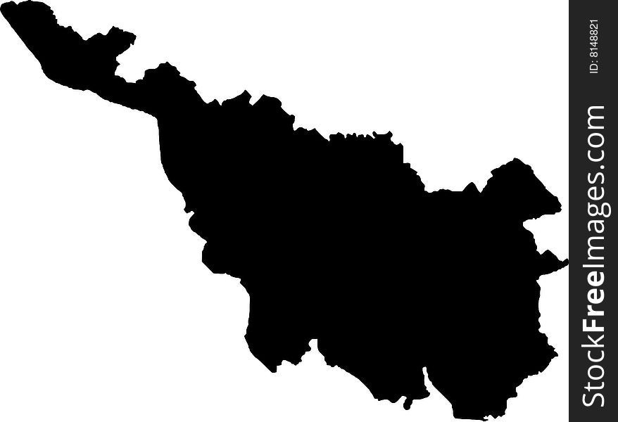 Black vector map of bremen