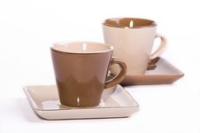 Two Cups Of Tea With Saucers Stock Image Two Cups Of Tea With Saucers Stock Image
