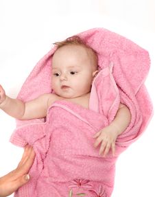 Little Baby After Bath Royalty Free Stock Photo