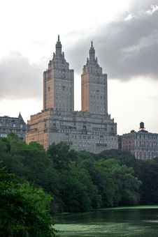 Hotel Towering Over Central Park Stock Photography Hotel Towering Over Central Park Stock Photography